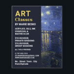 Sterrennacht over de Rijn, Kunstklassen Flyer<br><div class="desc">Sterrennacht boven de Rijn,  kunstleraar,  kunstklasse Adverteren brochure door de winkel van het Visitekaartje.</div>