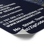 Sterrennacht over de Rijn, Kunstklassen Poster (Hoek)