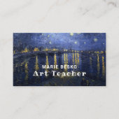 Sterrennacht over de Rijn, kunstleraar Visitekaartje (Voorkant)