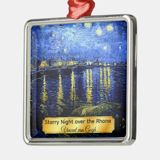 Sterrennacht over de Rijn Metalen Ornament (Links)