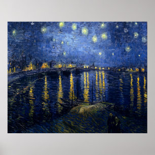Sterrennacht over de Rijn Poster
