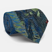 Sterrennacht over de Rijn Stropdas (Opgerold)