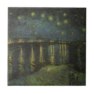 Sterrennacht over de Rijn Tegeltje