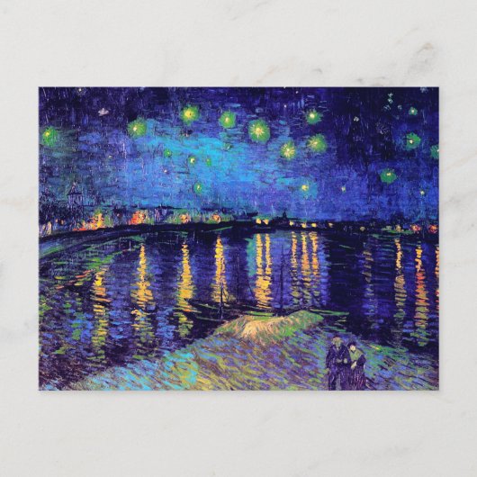 Sterrennacht over de Rijn Van Gogh Fine Art Briefkaart (Voorkant)