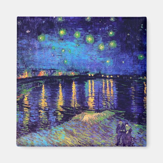 Sterrennacht over de Rijn Van Gogh Fine Art Magneet (Voorkant)