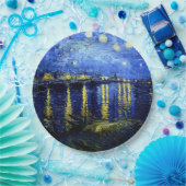 Sterrennacht over de Rijn, van Gogh meesterwerk Papieren Bordje (Feest)