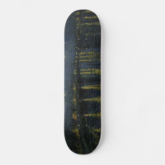 Sterrennacht over de Rijn - Van Gogh Persoonlijk Skateboard (Voorkant)