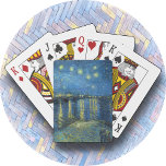 "Sterrennacht over de Rijn" - van Gogh - Pokerkaarten<br><div class="desc">Een afbeelding van "Sterrennacht over de Rijn" van Vincent van Gogh staat op deze speelkaarten. Het afbeelding beslaat beide zijden van het tas. De afbeeldingen kunnen niet worden verwijderd of vervangen, maar u kunt het naar links of naar rechts schuiven om uw favoriete uiterlijk te bereiken. Aanpassen/personaliseren door aangepaste tekst...</div>