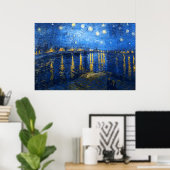 Sterrennacht over de Rijn, Van Gogh Poster (Thuiskantoor)