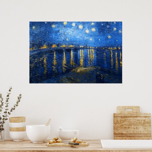 Sterrennacht over de Rijn, Van Gogh Poster (Keuken)