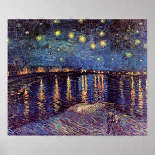 Sterrennacht over de Rijn - Van Gogh Poster
