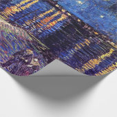 Sterrennacht over de Rijn, Vincent van Gogh. Cadeaupapier (Hoek)