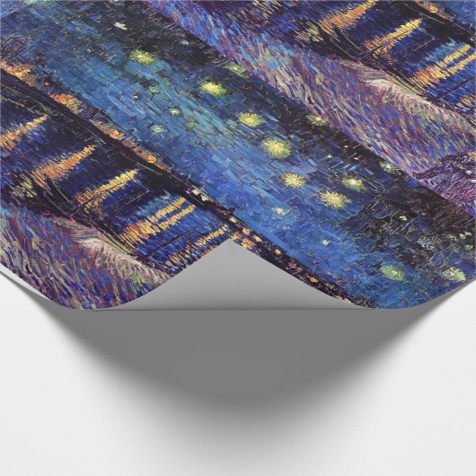 Sterrennacht over de Rijn, Vincent van Gogh. Cadeaupapier (Hoek)