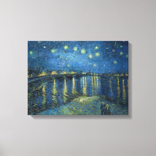 Sterrennacht over de Rijn Vincent van Gogh Canvas Afdruk (Voorkant)