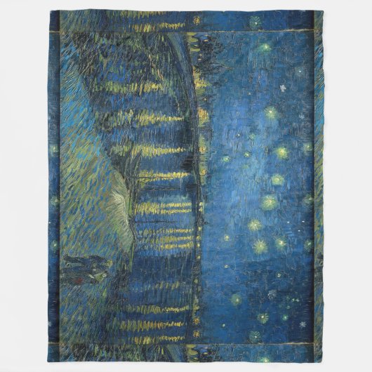Sterrennacht over de Rijn Vincent van Gogh Fleece Deken (Voorkant)
