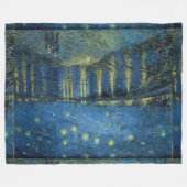 Sterrennacht over de Rijn Vincent van Gogh Fleece Deken (Voorkant (Horizontaal))