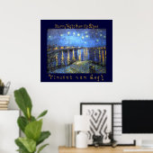 Sterrennacht over de Rijn: Vincent van Gogh Poster (Thuiskantoor)