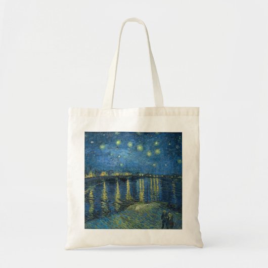 Sterrennacht over de Rijn Vincent Van Gogh Tote Bag (Voorkant)