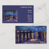 Sterrennacht over de Rijn, Vincent Van Gogh Visitekaartje (Voorkant / Achterkant)