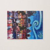 Sterrennacht over het kanaal van Amsterdam Legpuzzel (Horizontaal)