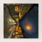 Sterrennacht over mijn dorp legpuzzel (Horizontaal)