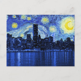Sterrennacht over New York City Briefkaart