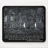 Sterrennacht over New York.. wie is John Galt? Muismat (Voorkant)