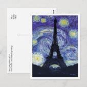 Sterrennacht over Parijs Briefkaart (Voorkant / Achterkant)