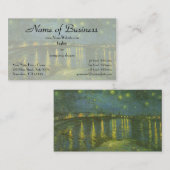 Sterrennacht Over Rhone door Vincent van Gogh Visitekaartje (Voorkant / Achterkant)