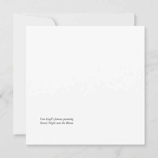 Sterrennacht over Rhone Kaart (Achterkant)