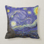 Sterrennacht Over Rhone van Gogh Sierkussen<br><div class="desc">De Sterrennacht (Nederlands: De sterrennacht) is een schilderij van de Nederlandse postpressionistische kunstenaar Vincent van Gogh. Het schilderij toont het uitzicht 's nachts buiten zijn sanitariumkamerraam, hoewel het overdag uit het geheugen is geschilderd. Sinds 1941 bevindt het zich in het permanent collectie van het Museum of Modern Art in New...</div>
