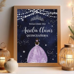 Sterrennacht Paarse Lila jurk Silver Quinceañera Poster<br><div class="desc">Personaliseer deze mooie sterrennacht quinceañera verjaardagswelkomstbord poster met uw eigen formulering gemakkelijk en snel. Klik gewoon op de knop "Bewerken met ontwerpgereedschappen" om de tekst, tekst, lettertypestijl, tekengrootte en letterkleur te wijzigen. U kunt ook tekst toevoegen of verwijderen en afbeeldingen verplaatsen of verwijderen. Het prinsessenmeisje en de kroon zijn beweegbaar,...</div>