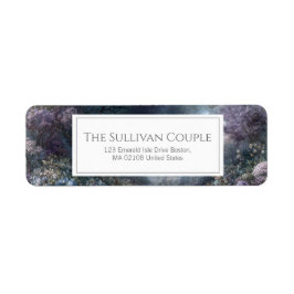 Sterrennacht Paarse Roos Botanisch Retouradres Etiket