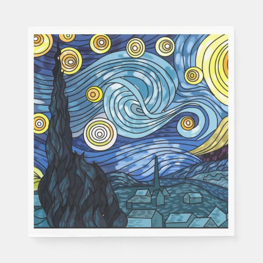 Sterrennacht Papieren servetten (Voorkant)