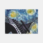 Sterrennacht Paris Fleece Deken (Voorkant (Horizontaal))