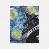 Sterrennacht Paris Fleece Deken (Voorkant)