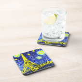 Sterrennacht Paris Frankrijk Bier Onderzetter (Rechterzijde)