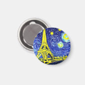 Sterrennacht Paris Frankrijk Magneet (Voorkant / Achterkant)