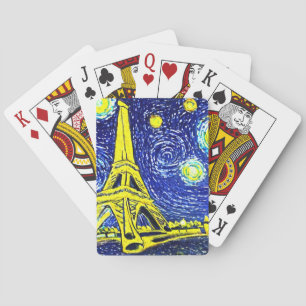 Sterrennacht Paris Frankrijk Pokerkaarten