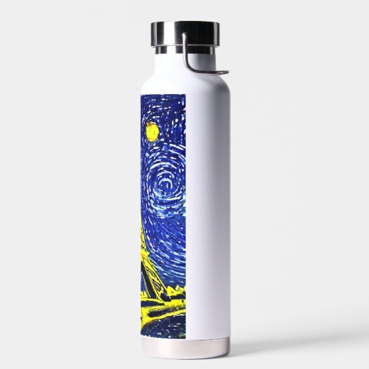Sterrennacht Paris Frankrijk Waterfles (Links)