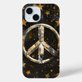 Sterrennacht Peace Symbool Telefoonhoes iPhone 15 Case