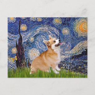 Sterrennacht - Pembroke Welsh Corgi 7b Briefkaart