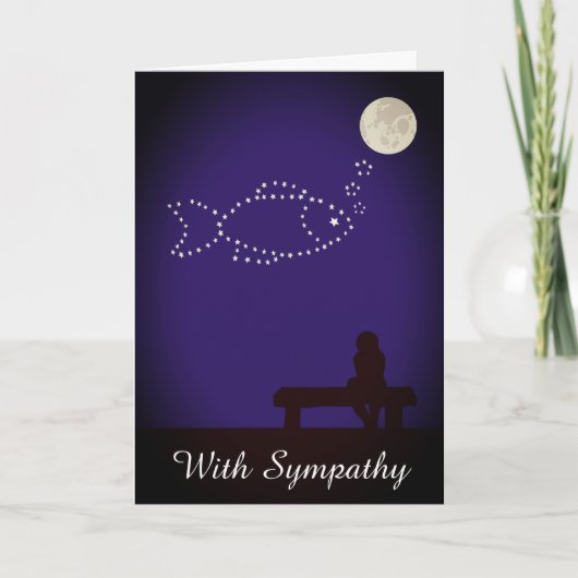 Sterrennacht Pet Fish Sympathy Card Kaart (Voorkant)
