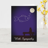 Sterrennacht Pet Fish Sympathy Card Kaart (Gele Bloem)