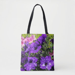 Sterrennacht Petunia bloem canvas tas