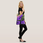 Sterrennacht Petunia bloem canvas tas (Op model)