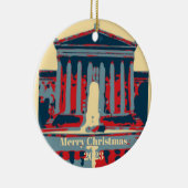 Sterrennacht Philadelphia, bewerk tekst Keramisch Ornament (Rechts)