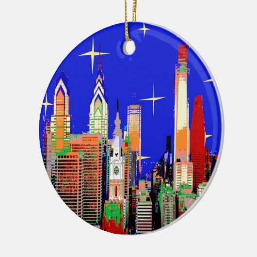 Sterrennacht Philadelphia Keramisch Ornament (Links)
