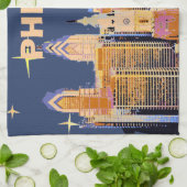 Sterrennacht Philadelphia, personaliseer Theedoek (Gevouwen)