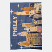 Sterrennacht Philadelphia, personaliseer Theedoek (Verticaal)